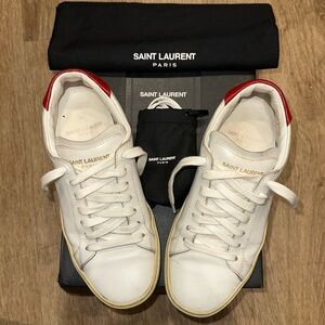 Saint Laurent court classic Sneakers White / Red SZ 34